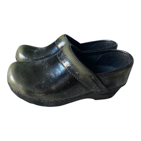 Sanita Professional Olive Green Speckled Patent Clogs EU 35 US 4 Work Nurse - Picture 16 of 16